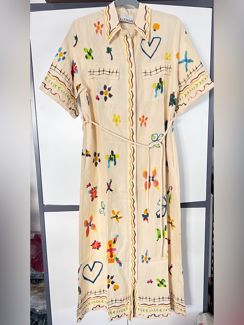 Alemais Sidi floral linen-blend shirt dress, US2 - Picture 6 of 11